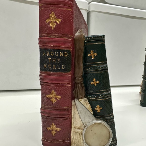 VTG Bookends Nautical Themed Log Book and Around the World Globe Books - Picture 11 of 16